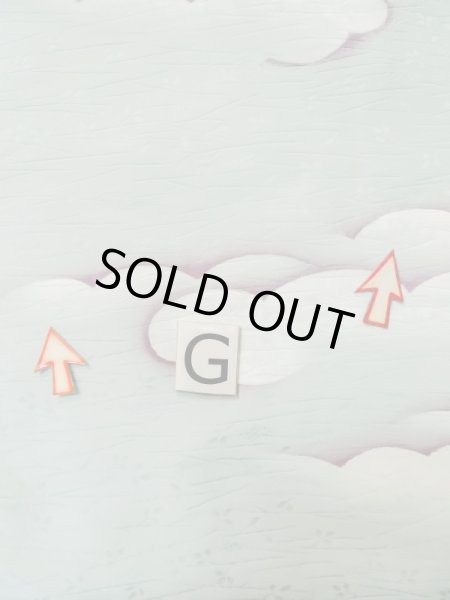 Photo19: L1104N Used Japanese women  Light Blue HAORI short jacket / Silk. Cloud   (Grade C) (19)