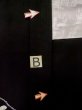 Photo16: L1104U Used Japanese women  Black HAORI short jacket / Synthetic. Ivy,   (Grade C) (16)
