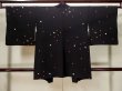 Photo2: L1104V Used Japanese women  Black HAORI short jacket / Synthetic. Circle   (Grade A) (2)