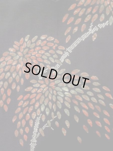 Photo3: Mint L1104W Used Japanese women  Black HAORI short jacket / Silk. Tree   (Grade A) (3)