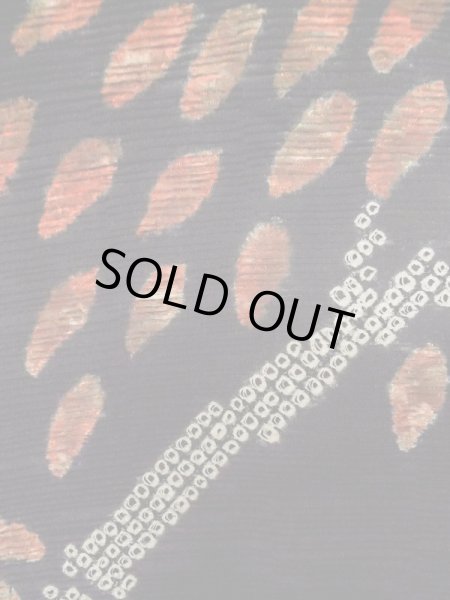 Photo4: Mint L1104W Used Japanese women  Black HAORI short jacket / Silk. Tree   (Grade A) (4)