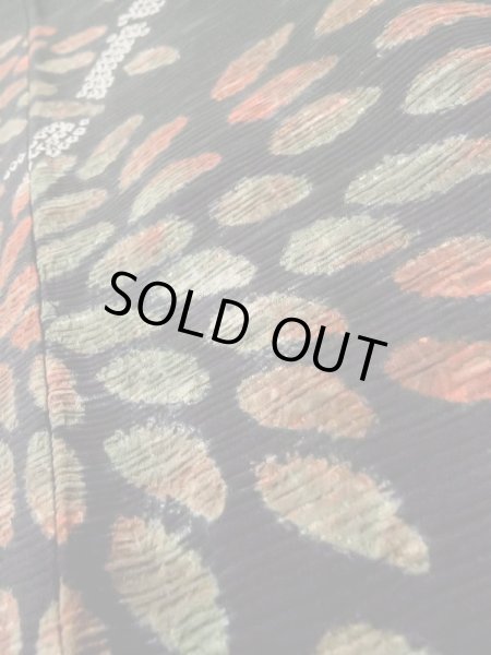 Photo7: Mint L1104W Used Japanese women  Black HAORI short jacket / Silk. Tree   (Grade A) (7)