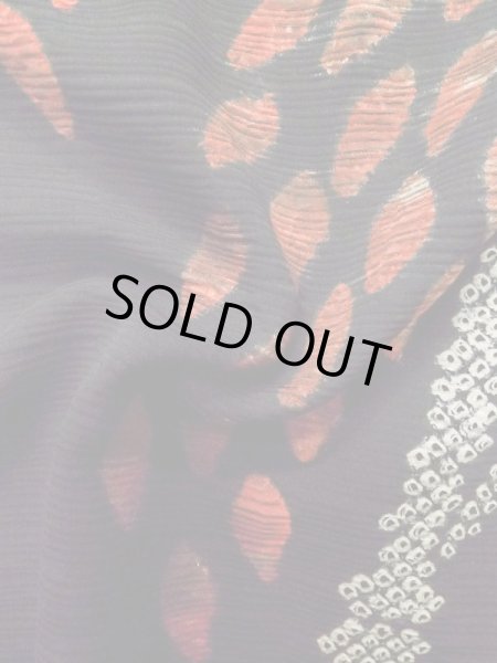 Photo11: Mint L1104W Used Japanese women  Black HAORI short jacket / Silk. Tree   (Grade A) (11)