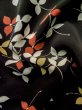 Photo11: L1104Z Used Japanese women  Black HAORI short jacket / Silk. Abstract pattern   (Grade D) (11)