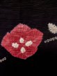 Photo5: Mint L1105A Used Japanese women  Black HAORI short jacket / Silk. Flower,   (Grade A) (5)