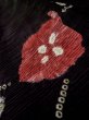 Photo9: Mint L1105A Used Japanese women  Black HAORI short jacket / Silk. Flower,   (Grade A) (9)