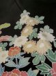 Photo7: Mint L1105D Used Japanese women  Black HAORI short jacket / Silk. Flower,   (Grade A) (7)