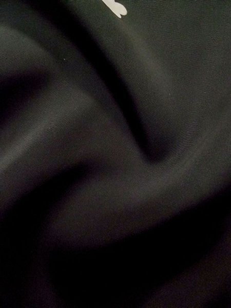 Photo11: Mint L1105D Used Japanese women  Black HAORI short jacket / Silk. Flower,   (Grade A) (11)