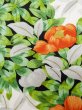 Photo7: L1116B Used Japanese women  White KOMON dyed / Silk. Flower,   (Grade C) (7)