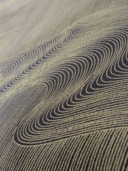 Photo8: Mint L1116E Used Japanese women  Beige KOMON dyed / Synthetic. Abstract pattern   (Grade A+) (8)