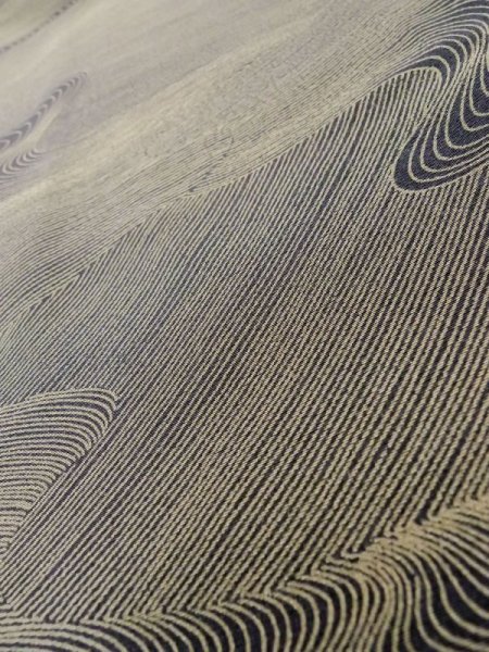 Photo9: Mint L1116E Used Japanese women  Beige KOMON dyed / Synthetic. Abstract pattern   (Grade A+) (9)