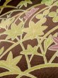 Photo10: L1116J Used Japanese women Pale Brown KOMON dyed / Silk. Chrysanthemum,   (Grade B) (10)