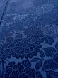 Photo8: L1116K Used Japanese women  Blue KOMON dyed / Silk. Flower,   (Grade B) (8)