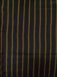 Photo3: L1116L Used Japanese women  Black KOMON dyed / Silk. Stripes   (Grade D) (3)