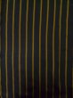Photo4: L1116L Used Japanese women  Black KOMON dyed / Silk. Stripes   (Grade D) (4)