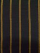 Photo5: L1116L Used Japanese women  Black KOMON dyed / Silk. Stripes   (Grade D) (5)