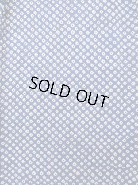 Photo3: Mint L1116M Used Japanese women  Blue KOMON dyed / Silk. Dapple pattern   (Grade A) (3)