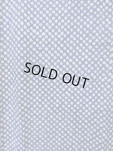 Photo4: Mint L1116M Used Japanese women  Blue KOMON dyed / Silk. Dapple pattern   (Grade A) (4)