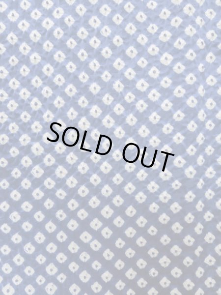 Photo5: Mint L1116M Used Japanese women  Blue KOMON dyed / Silk. Dapple pattern   (Grade A) (5)