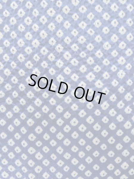 Photo6: Mint L1116M Used Japanese women  Blue KOMON dyed / Silk. Dapple pattern   (Grade A) (6)