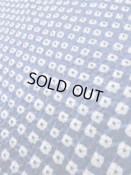 Photo7: Mint L1116M Used Japanese women  Blue KOMON dyed / Silk. Dapple pattern   (Grade A) (7)
