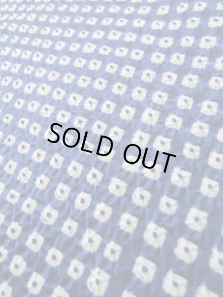 Photo8: Mint L1116M Used Japanese women  Blue KOMON dyed / Silk. Dapple pattern   (Grade A) (8)
