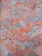 Photo3: Mint L1116Q Used Japanese women Pale Pink KOMON dyed / Silk. Peony,   (Grade A) (3)