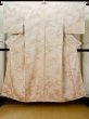 Photo1: L1116Y Used Japanese womenPale Light Pink KOMON dyed / Silk. Flower   (Grade C) (1)