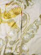 Photo6: L1124A Used Japanese women  Off White UCHIKAKE Wedding / Silk. Peony,   (Grade D) (6)