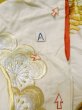 Photo21: L1124A Used Japanese women  Off White UCHIKAKE Wedding / Silk. Peony,   (Grade D) (21)