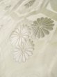 Photo12: L1124B Used Japanese women  Off White UCHIKAKE Wedding / Silk. Chrysanthemum,   (Grade D) (12)