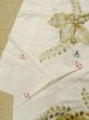 Photo19: L1124C Used Japanese women  Off White UCHIKAKE Wedding / Silk. Peony,   (Grade B) (19)