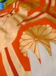 Photo13: L1124D Used Japanese women  Orange UCHIKAKE Wedding / Silk. Peony,   (Grade B) (13)