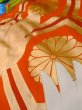Photo13: L1124D Used Japanese women  Orange UCHIKAKE Wedding / Silk. Peony,   (Grade B) (13)