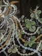 Photo6: L1124E Used Japanese women  Black UCHIKAKE Wedding / Silk. Phoenix,   (Grade D) (6)