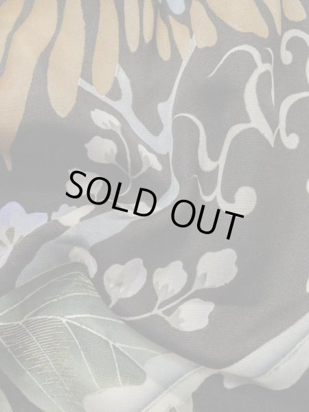 Photo18: L1124E Used Japanese women  Black UCHIKAKE Wedding / Silk. Phoenix,   (Grade D) (18)