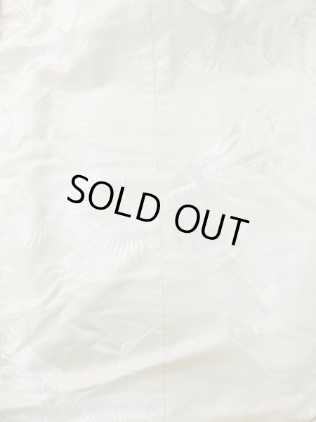 Photo5: L1124I Used Japanese women  White UCHIKAKE Wedding / Silk. TACHIBANA orange, For wedding  (Grade C) (5)