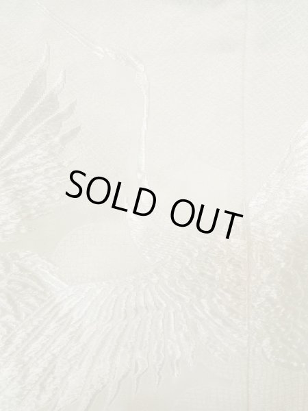 Photo6: L1124I Used Japanese women  White UCHIKAKE Wedding / Silk. TACHIBANA orange, For wedding  (Grade C) (6)