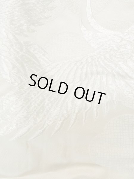 Photo7: L1124I Used Japanese women  White UCHIKAKE Wedding / Silk. TACHIBANA orange, For wedding  (Grade C) (7)