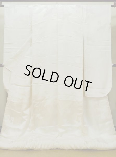 Photo2: L1124J Used Japanese women  White UCHIKAKE Wedding / Silk.    (Grade C) (2)