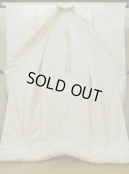 Photo4: L1124J Used Japanese women  White UCHIKAKE Wedding / Silk.    (Grade C) (4)