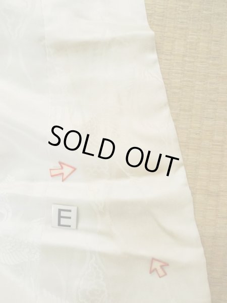 Photo18: L1124J Used Japanese women  White UCHIKAKE Wedding / Silk.    (Grade C) (18)