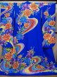 Photo1: L1124N Used Japanese women  Blue KAKESHITA under Uchikake / Synthetic. Rose,   (Grade D) (1)
