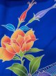 Photo10: L1124N Used Japanese women  Blue KAKESHITA under Uchikake / Synthetic. Rose,   (Grade D) (10)