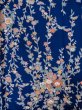 Photo3: Mint L1201A Used Japanese women  Blue KOMON dyed / Silk. SAKURA cherry blossom,   (Grade A) (3)