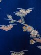 Photo7: Mint L1201A Used Japanese women  Blue KOMON dyed / Silk. SAKURA cherry blossom,   (Grade A) (7)