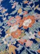 Photo8: Mint L1201A Used Japanese women  Blue KOMON dyed / Silk. SAKURA cherry blossom,   (Grade A) (8)