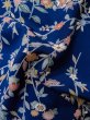 Photo12: Mint L1201A Used Japanese women  Blue KOMON dyed / Silk. SAKURA cherry blossom,   (Grade A) (12)