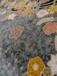 Photo9: Mint L1201H Used Japanese women  Black KOMON dyed / Synthetic. UME plum bloom,   (Grade A) (9)