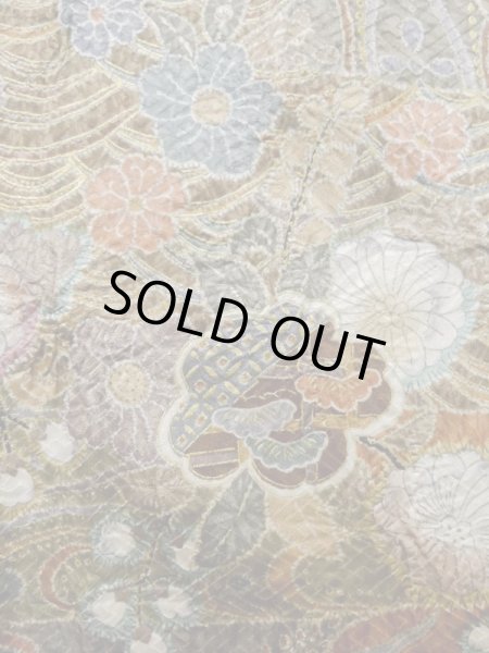 Photo6: Mint L1201J Used Japanese women Pale Beige KOMON dyed / Silk. Flower,   (Grade A) (6)